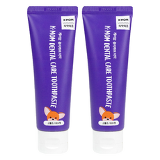 MOTHER-K 植萃嬰幼兒含氟牙膏, 葡萄樂園 50g, 天然植物萃取99.69%, 含氟量1000ppm, 預防蛀牙, 強化琺瑯質, 2條