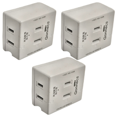 Qonnect 3插2P分接式高溫斷電插座 MAX 15A 125V, R-01, 3個