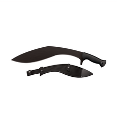 COLD STEEL 冷鋼 ROYAL KUKRI MACHETE直刀砍刀 15.5 英寸刀刃長 1055碳鋼, 1支, 黑色