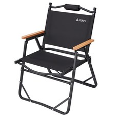 ATUNAS 歐都納 輕量靠背折疊休閒椅, 黑色, 展開尺寸54x54x67cm, 1個