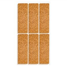 賈文卿 可重複貼無痕軟木標籤貼紙/自黏封口貼 分類標記貼紙, 6張, 60組, 大張款(63 x 22mm)