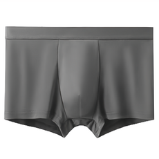 男士冰絲內褲 4件組 藏青/深綠/天藍/黑 腰寬30.8公分 褲長19.5公分 褲腳18公分, L, 深灰色