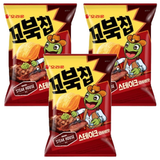 ORION 好麗友 烏龜脆片 芥末牛排, 80g, 3包