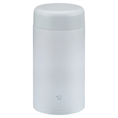 ZOJIRUSHI 象印 不鏽鋼一體式杯蓋真空燜燒杯, 冰霧灰, 750ml, 1個