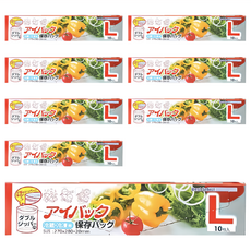 保鮮夾鏈袋 Set, 可標註, 雙軌道密封, L(27 x 28cm), 10個, 8盒