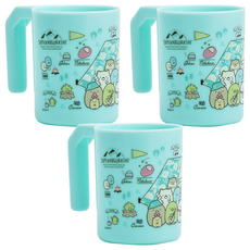 Sumikkogurashi 角落小夥伴 PP牙刷杯, 露營藍, 3個