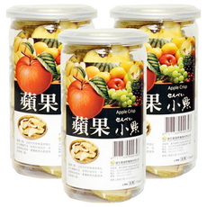 Global Garden 盛花園 蘋果脆片小點, 新鮮蔬果低溫處理, 營養鮮美, 素食可, 無添加, 130g, 3罐