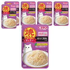 INABA CIAO 啾嚕 燒晚餐包 點心 50g, IC-282 雞肉 + 干貝, 6包