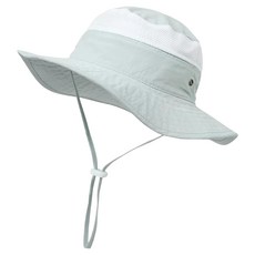 抗UV親子遮陽帽, 經典綠白色, L