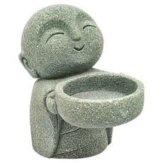 一心 燭台 小和尚香爐 (附防火棉) 石板灰, 1個