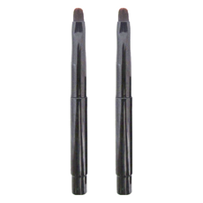 KEMEIRU 專業優質唇刷眼膠刷 附蓋, 平頭毛刷設計 輕鬆描繪唇部輪廓 方便外出攜帶, 黑色, 2支