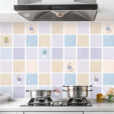 半島良品 炫染廚房防油貼磁磚貼 多肉鮮品, 1張