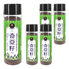 MR.JOHNSON 強森先生 奇亞籽 營養豐富 順暢保養 體內環保 保健首選 純素配方, 5瓶, 250g