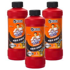 威猛先生 快速疏通劑 簡單、通順 防止滋生病菌, 500ml, 3瓶