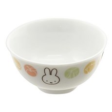 kanesho 金正陶器 MIFFY 幼兒專用丹瓷餐碗 耐高溫可微波消毒 卡通圖案 105x50mm 日本製造, 1個