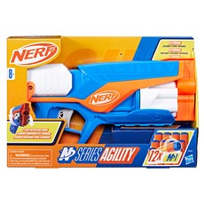 NERF 樂活打擊 N系列 玩具槍 6發轉輪彈鼓 附帶12發 Nerf, 敏捷者 藍色 + 白色 + 橘色, 1盒