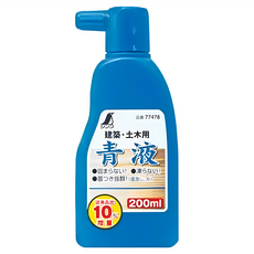SHINWA 鶴龜 墨汁 建築/土木工程用 200ml, 青色, 1瓶