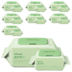 Bebesup Zero 掀蓋式濕紙巾 純淨優質平紋材質 3種超級食物萃取物, 740張, 1組
