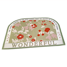 寢室安居 軟式科技絨吸水止滑地墊, 佳期如夢 綠色