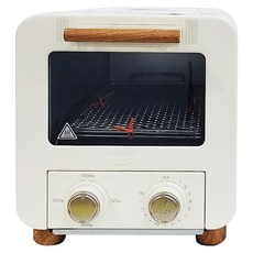 mosh 電烤箱, 四支加熱管, 1~15分鐘定時, 四段火力調整, 1000W大功率, 象牙白, M-OT1