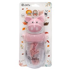 Jolly 動物水杯, 490ml, 適用年齡3歲以上, 1個, 粉豬