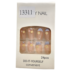 理享家 穿戴甲 立體彩繪款美甲貼片 24片, LK13311, 1盒