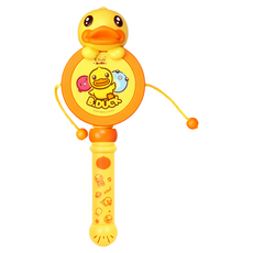 B.Duck 小黃鴨 音樂鈴鼓, 18個月以上適用, 1個, 7*5*21.5CM