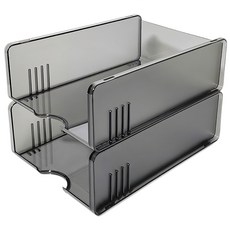 中一刀 層疊架 A5大容量 25.8x17x8.5cm 2個/組, 黑色, 1層