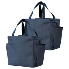 BangJiaShi 幫家適 日式拉鍊保溫包, 藏青色, 大(25 x 13 x 25cm), 2個