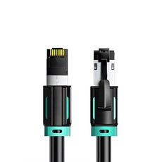 山澤 Cat.8超極速40Gbps傳輸雙屏蔽抗干擾電競工程網路線 10M, 黑色, 1條