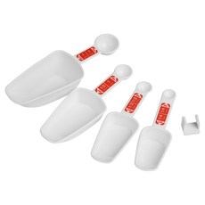 PREMIER HOUSEWARES 雙頭量匙量杯4件組 白色, 1組