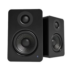 kanto 立體聲書架喇叭 YU2 支援3.5mm立體聲和USB輸入 最高可達100W輸出功率, 黑色
