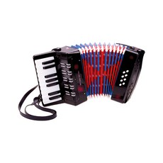 New Classic Toys 幼兒鍵盤式手風琴玩具, 荷蘭木玩品牌, 天然木材與無毒塗料, 精緻擬真呈現學習生活知識與應用, 黑色, 1入