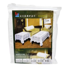 隆凱商行 桌巾 3 x 5尺 格蘭紗 1條, 白色