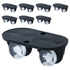 iSFun 收納盒整理箱黏貼滑輪 搬家神器 黑色, 8個