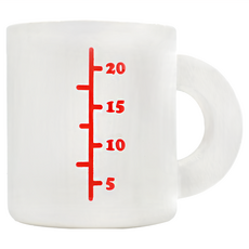 WOODY PUDDY 木製量杯, 適用於3歲以上的兒童, 白色, 1個