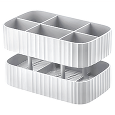 guzzini ECO 廚房餐具瀝水收納架，抗菌保護, 2層, 灰色, 1個