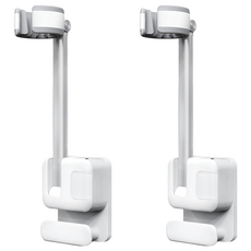 FANCY LIFE 懶人吹風機架, 免釘無痕, 兼容收納, 可調60度, 2個, 質感白