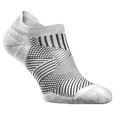 ROCKAY Accelerate 競速超短筒機能襪, 50%再生機能尼龍 + 46%再生聚醯胺 + 4%再生彈性纖維, S, Ecowhite, 1個