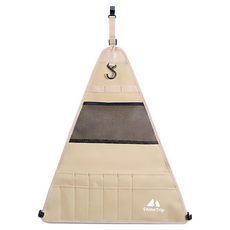 ShineTrip 山趣 三角架置物網 大, 米色, 1個, 1