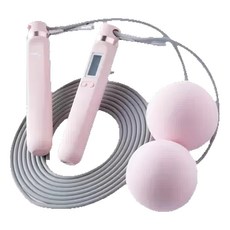 健身智能計數跳繩 LED顯示 TS-7 ABS&矽膠, 粉白色, 1條, 280 x 17.5cm