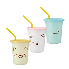 Skater 日本製水杯 320ml, 3個, 角落 黃色 + 粉色 + 藍色