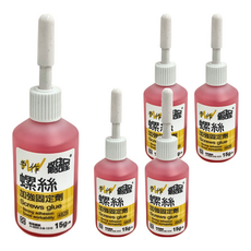 修繕屋 螺絲加強固定劑 4825 15g - 強力接著 操作便利 輕鬆修繕, 5瓶