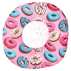 防潑水寵物防舔咬頭套脖圍, M, 甜甜圈, 1個