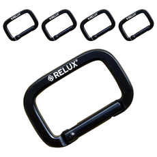 RELUX D型掛扣 RD-01,消光黑,5個,50 x 32mm