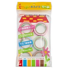 Nichiban 日絆 認知學習膠帶專用6色補充包, CH-9SA, 1組