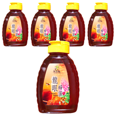 尋蜜趣 嚴選龍眼蜂蜜 嘗鮮瓶 台灣在地天然龍眼花蜜 無添加 口感香醇濃郁, 380g, 5瓶