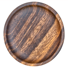 相思木製圓形餐盤, 1個