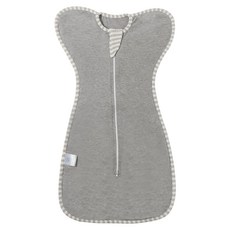 insular 茵秀麗 彈力棉質嬰兒蝴蝶型包巾 0~9個月適用 S 不開袖 灰色