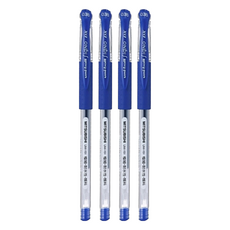 Uni 三菱 UM151 中性筆，0.38 藍色，筆尖不銹鋼，AS特殊顏料墨水，耐水性, 4支